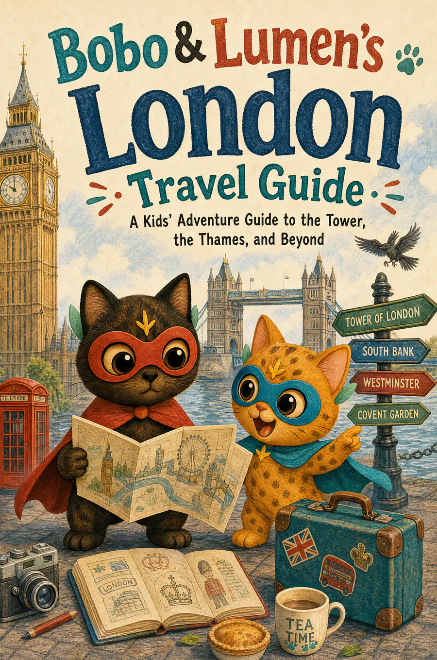 Bobo & Lumen's London Travel Guide cover